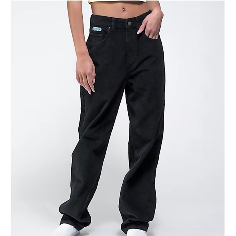 Empyre Tori 90s skate pant black corduroy size 0 baggy wide leg
